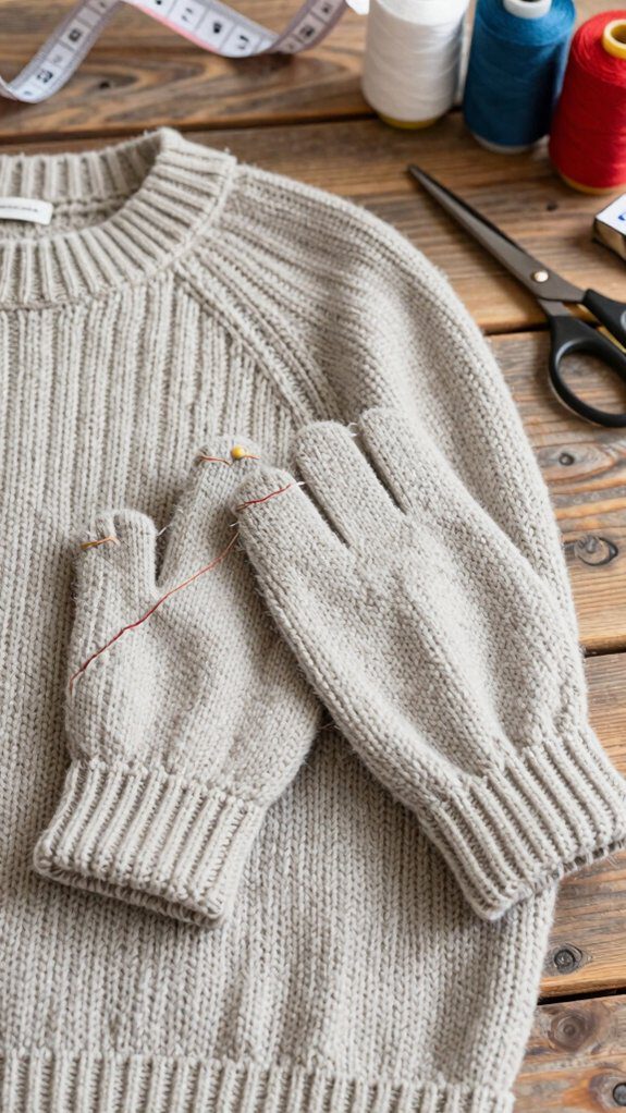 recycled sweater sleeve accessories