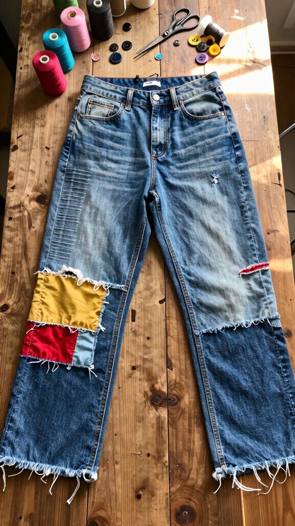 revamp old jeans creatively