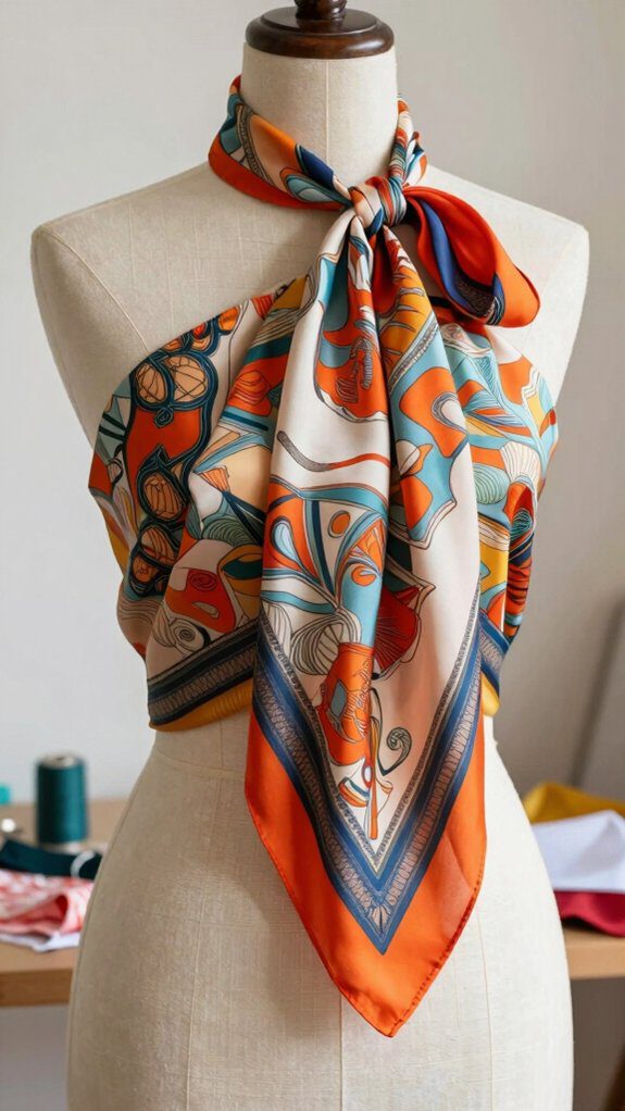 scarf transforms into top