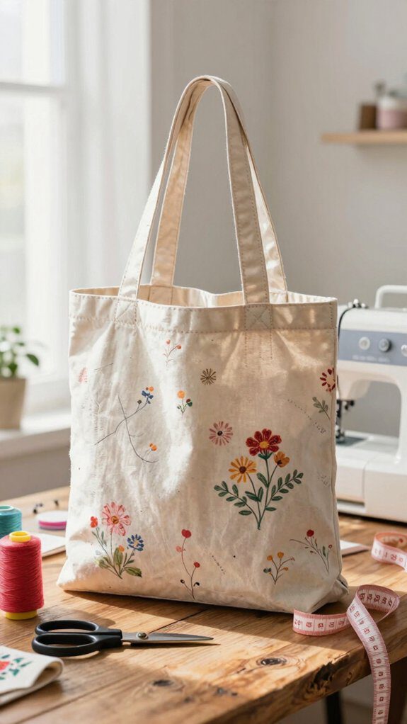 sewing simple tote bags