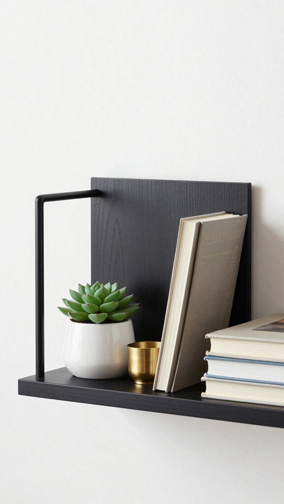 stylish organized shelf accent