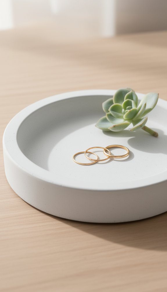 stylish white cement trinket