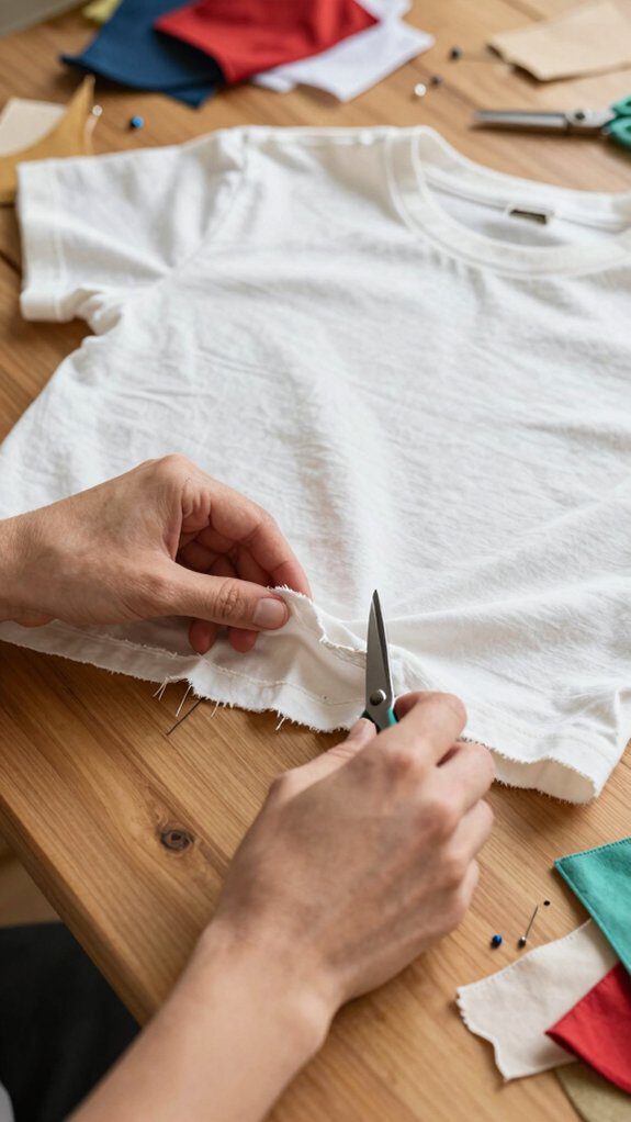 t shirt to trendy crop