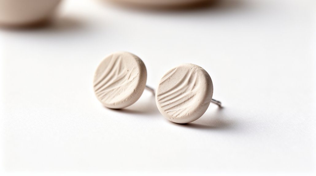 10 Quick Small Clay Projects for Beginners 8 textured clay slab earrings