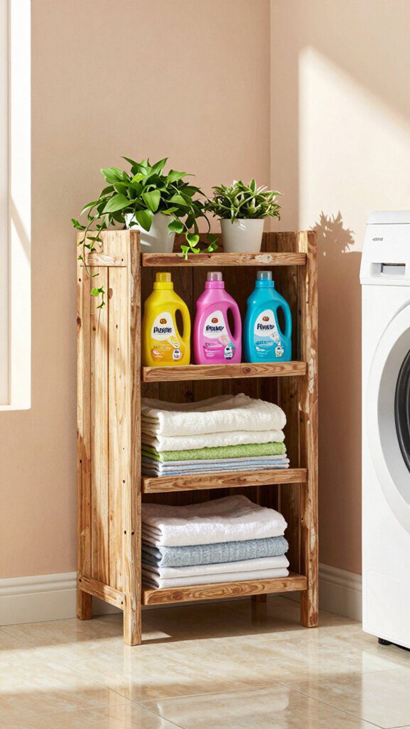 tidy cleaning supplies storage