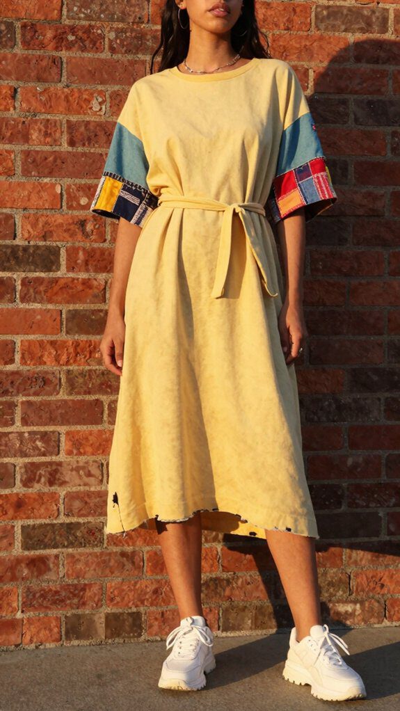 17 Upcycle T-Shirt Ideas to Give Old Tees a New Life 5 transform oversized tee dress