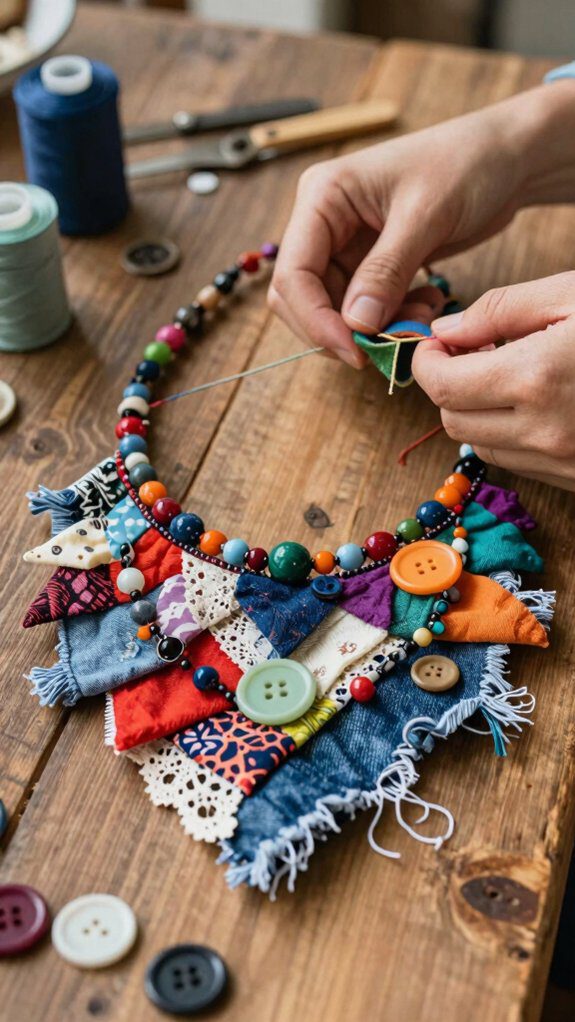 upcycled accessories from scraps