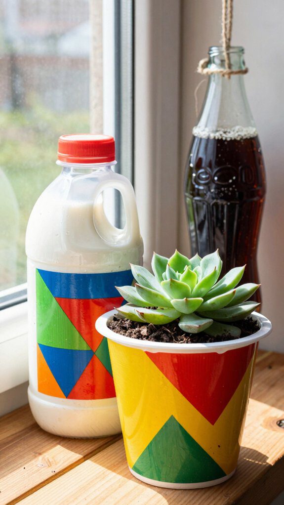 upcycled indoor herb planters