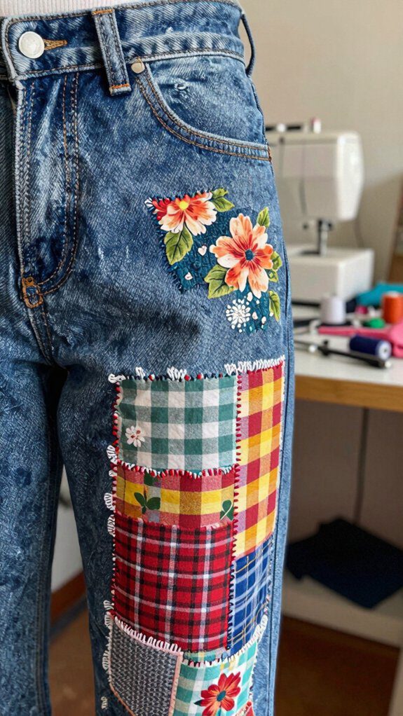 visible mend patch styling