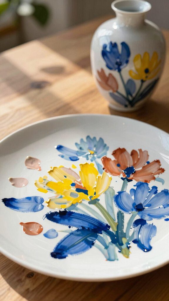 airy layered abstract floral strokes