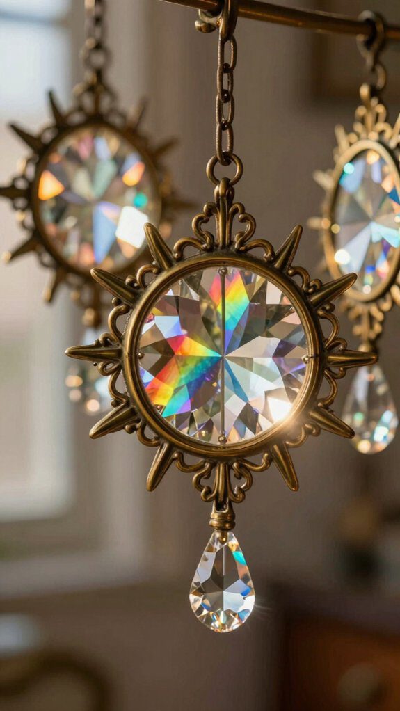 antique inspired brass frame details