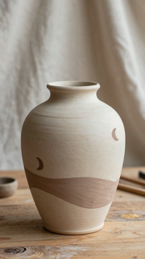 21 Pottery Vase Painting Ideas for Creative Home Decor 10 baking soda matte stone texture