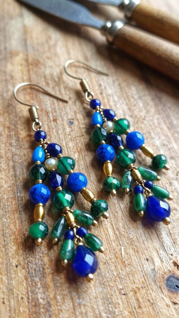 beaded dangle earrings tutorial
