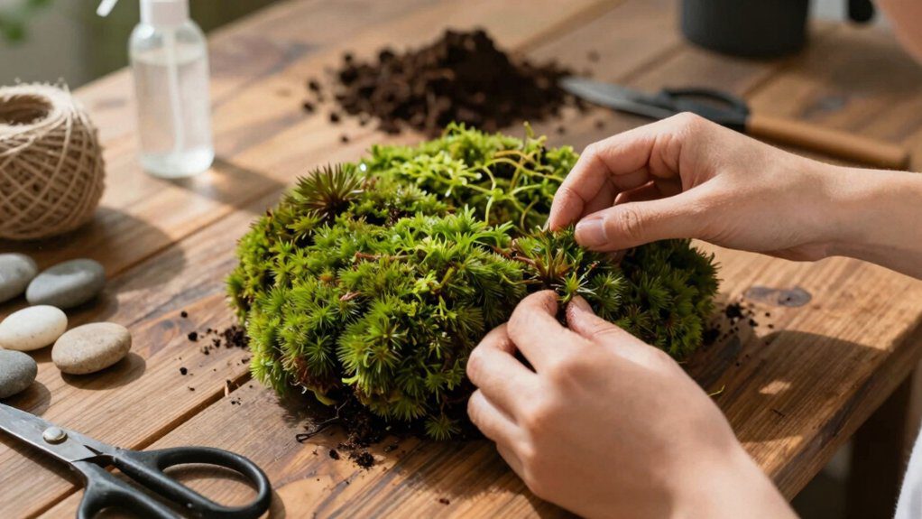 beginner diy moss ball tutorial