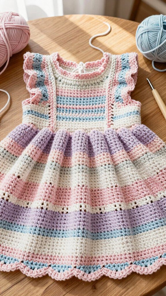 beginner friendly crochet infant dress