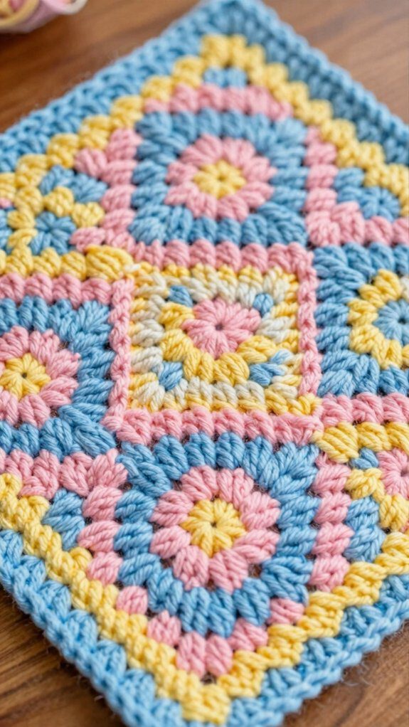 beginner friendly crochet practice square