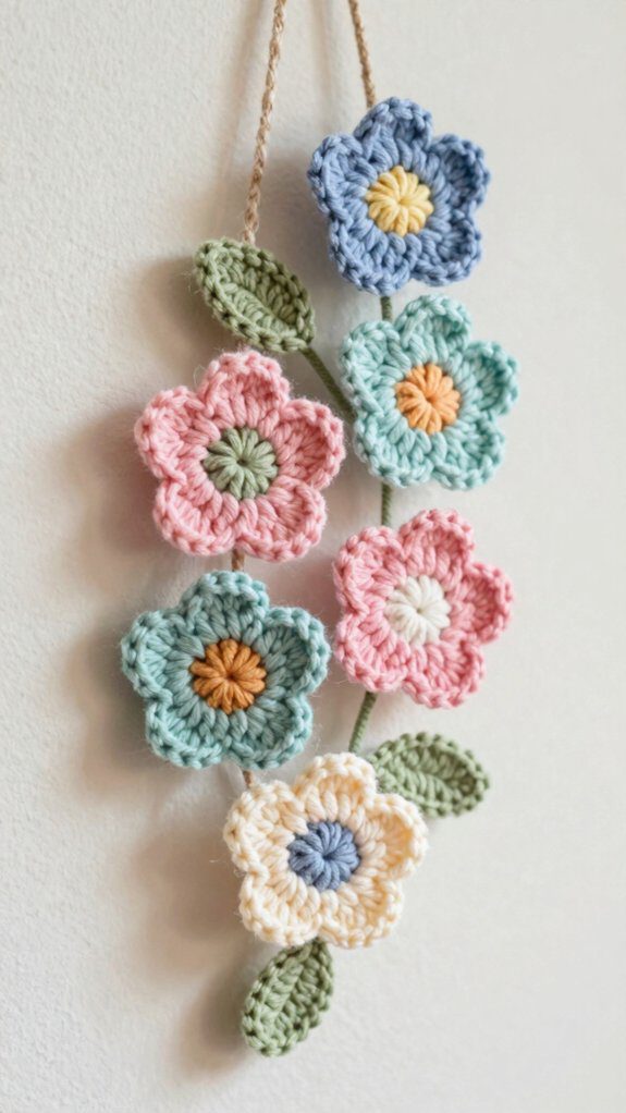 17 Crochet Flower Wall Hanging Patterns for Home Decor 18 beginner friendly flower crochet projects