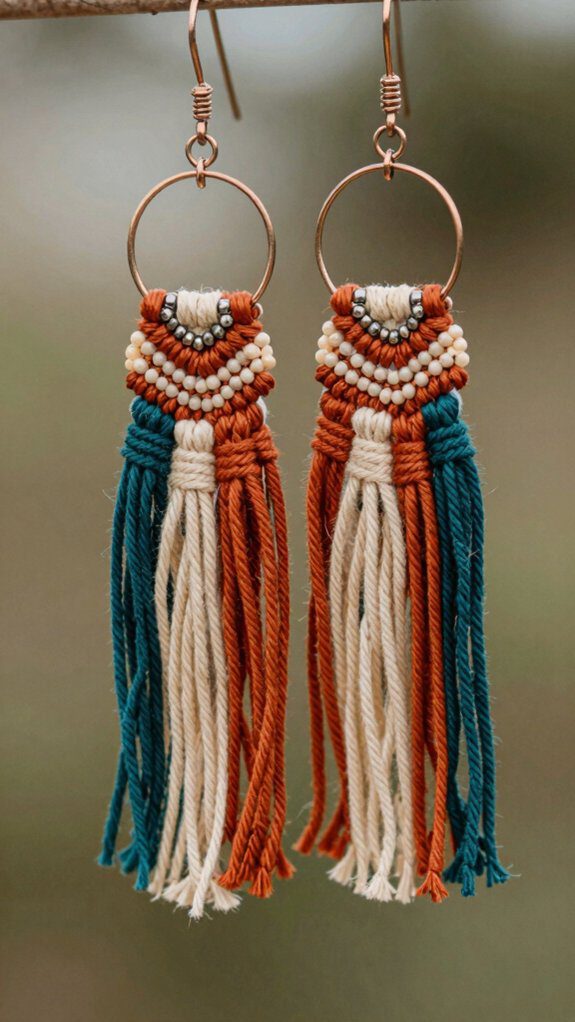 boho fringe earring tutorial