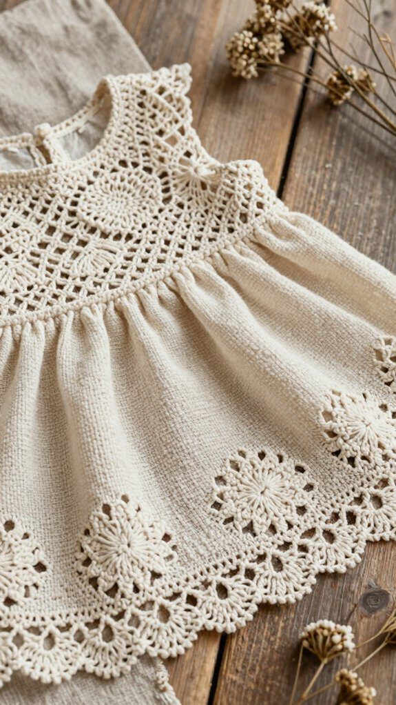 boho infant crochet dress