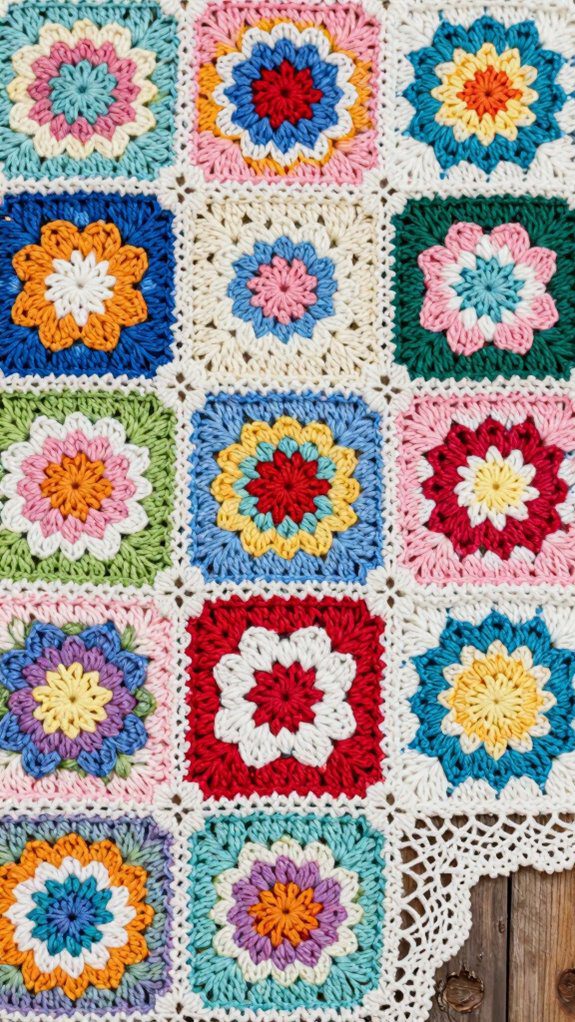bold and joyful flower grids