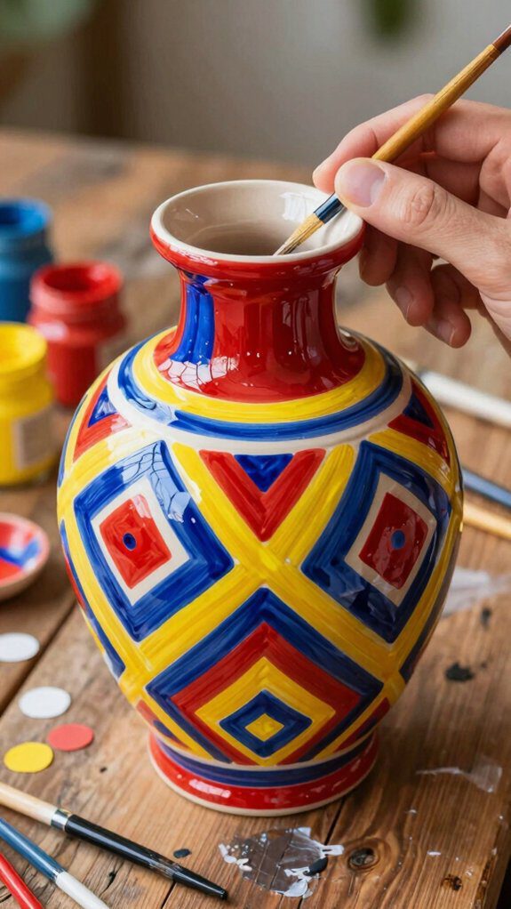 19 Pottery Painting Ideas for Creative and Eye-Catching Designs 10 bold colorful pottery techniques