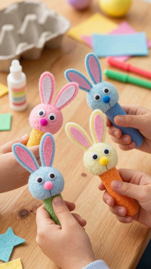 bunny finger puppets crafting
