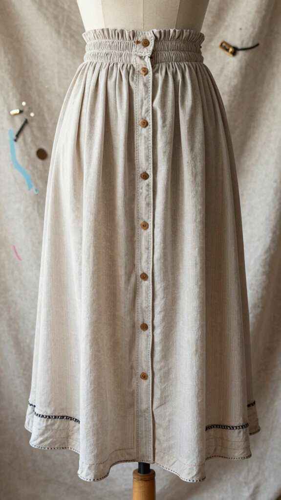 button down shirt to skirt