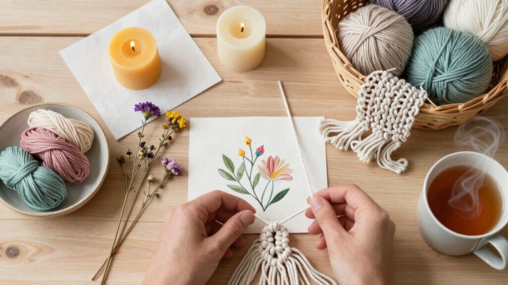 15 Mindful Crafts to Relax, Reset, and Slow Down 2 calming creative slow made crafts
