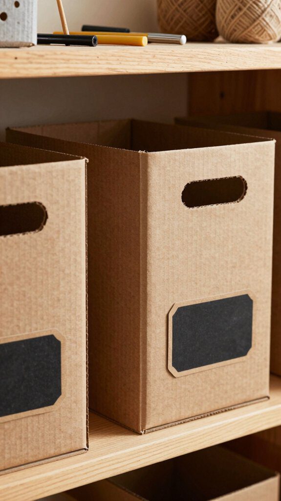 cardboard fabric reinforced storage bins