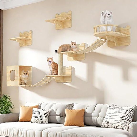 cat shelves and scratching post