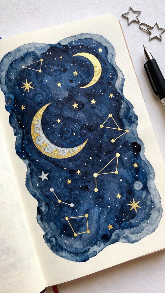 celestial monthly planner design