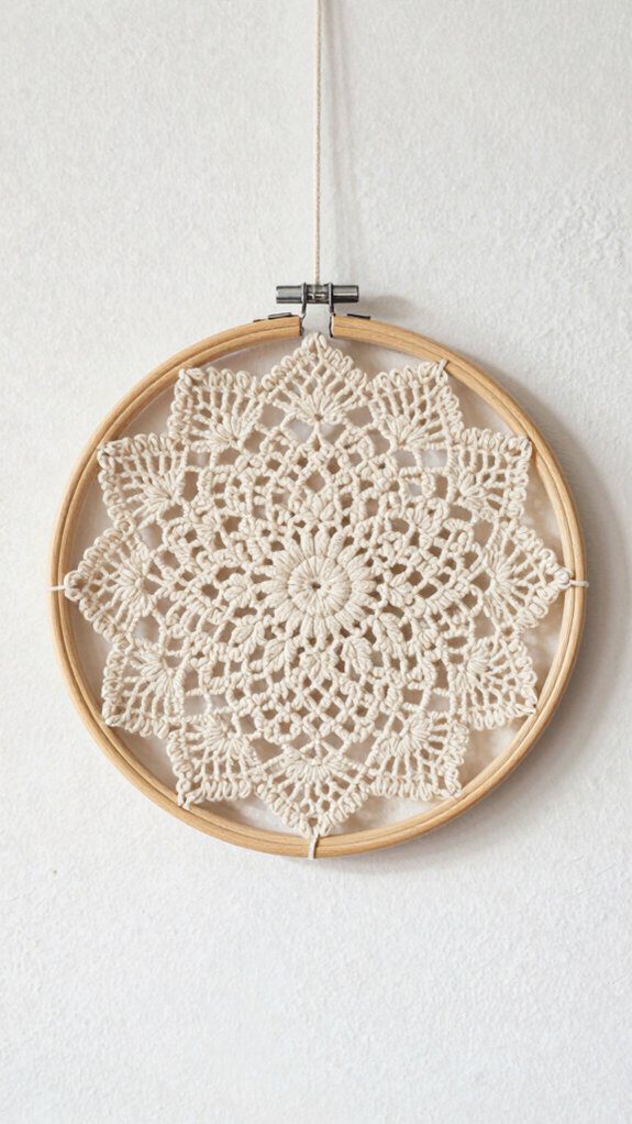 circle hoop crochet decor