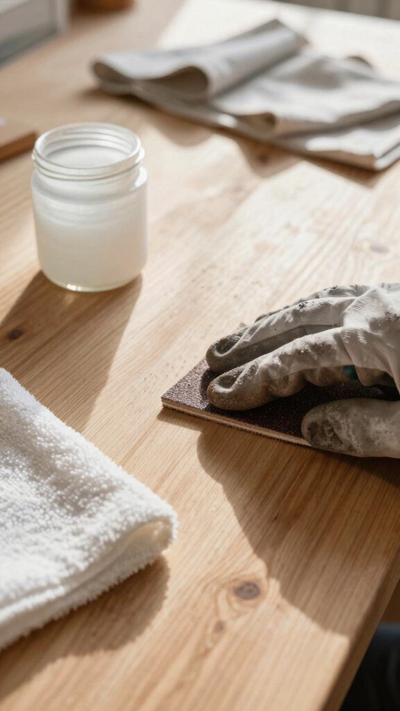 clean sand wipe prep