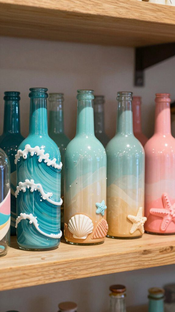 coastal treasure bottle decor