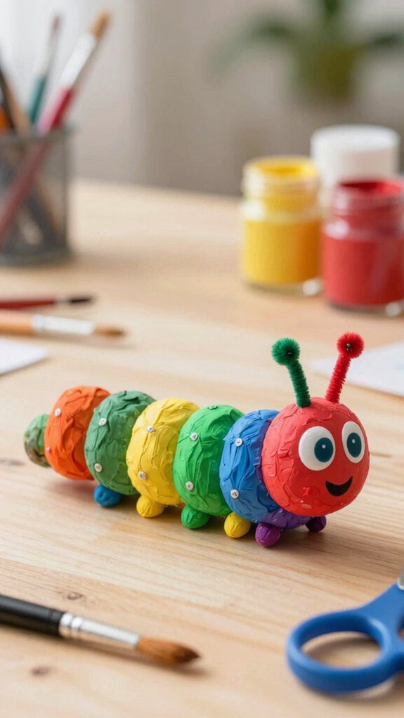 colorful caterpillar art project