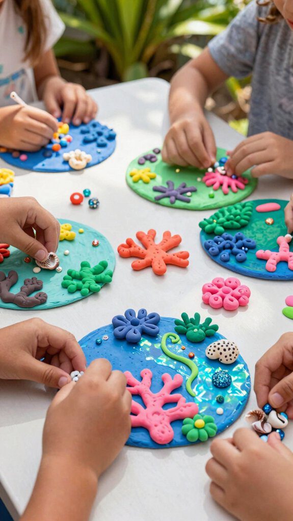 colorful coral art project