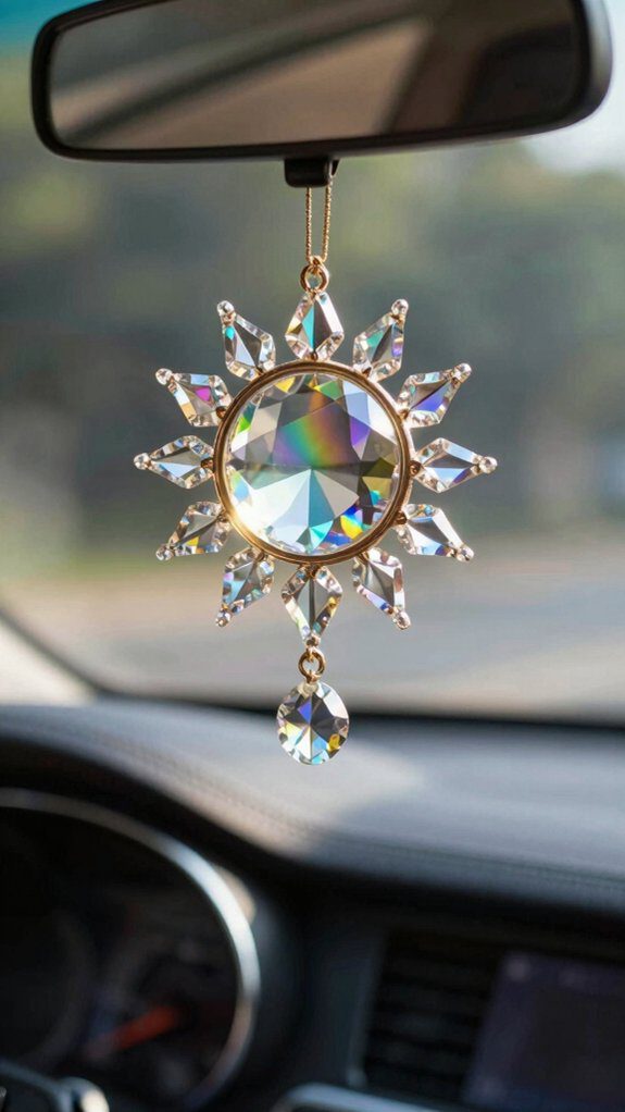 compact sparkling car decor