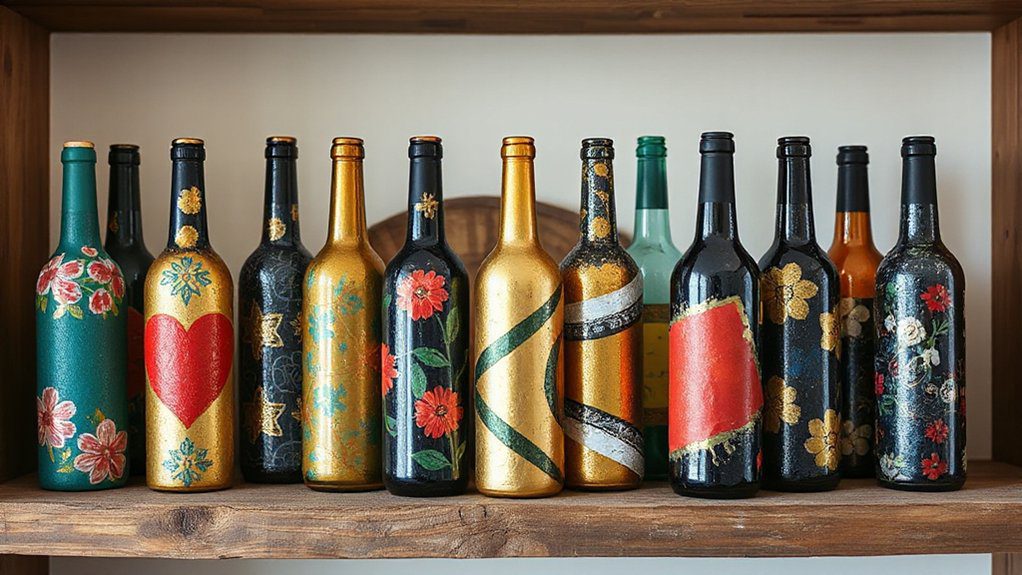 20 Creative Painting Bottles Ideas for Unique Home Decor 3 creative bottle painting ideas