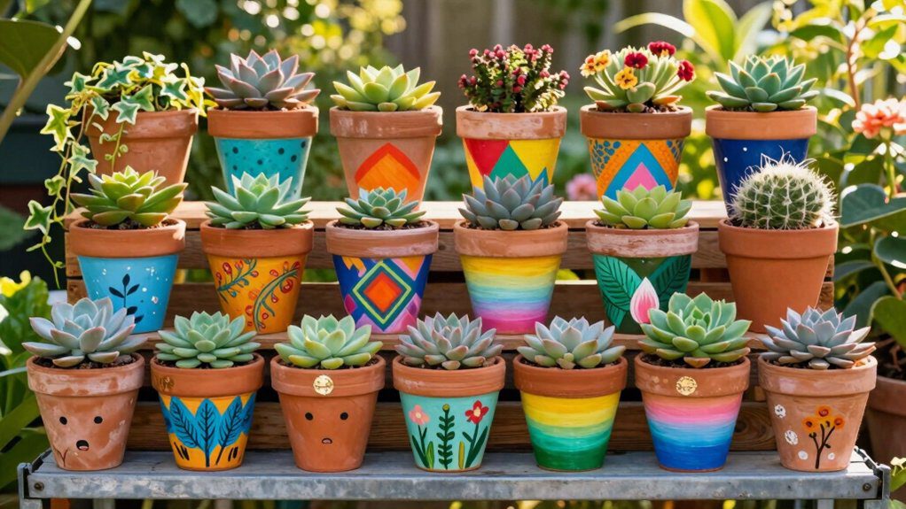 creative painted terra cotta pots