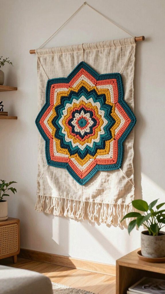 crochet mandala wall decor
