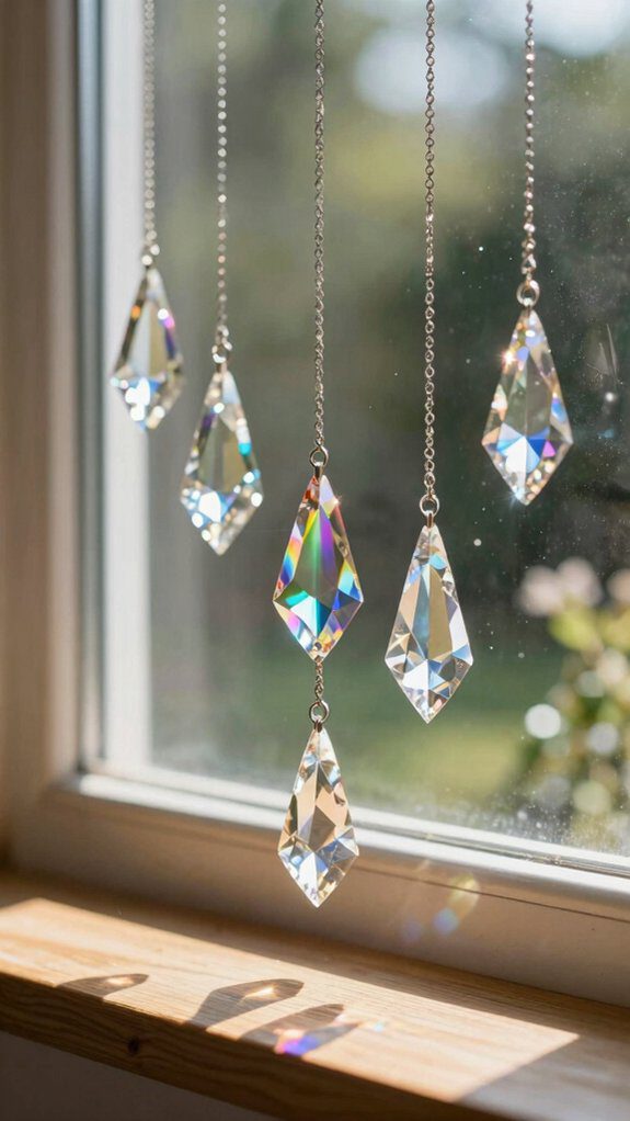 crystal sun catchers reflections