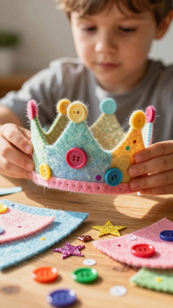 18 Felt Projects for Kids That Are Fun and Easy 9 customizable felt crown craft