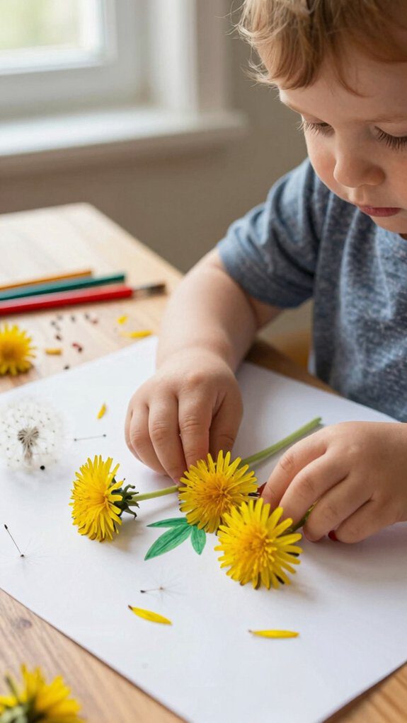 17 Dandelion Crafts for Toddlers That Are Simple and Fun 11 dandelion seed dispersal art