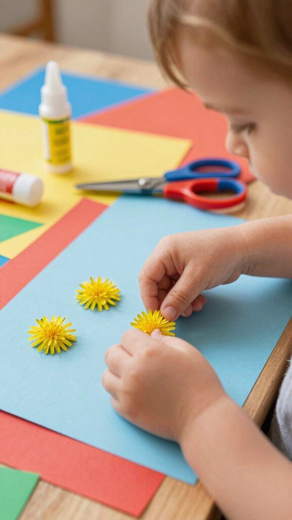 17 Dandelion Crafts for Toddlers That Are Simple and Fun 7 dandelion sticker craft activity