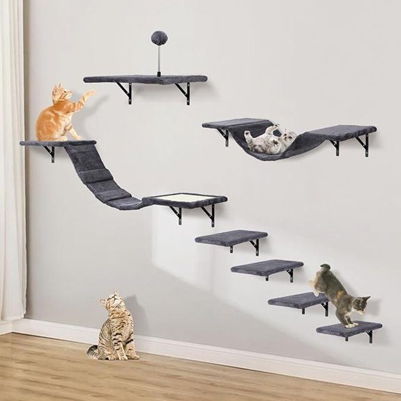 dark grey cat climber set