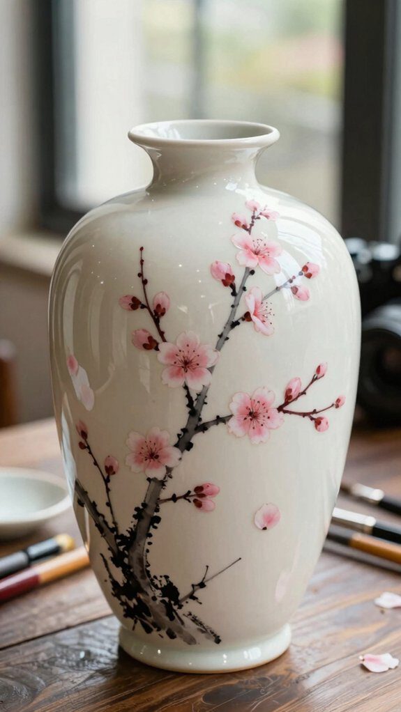 delicate pale pink cherry branches