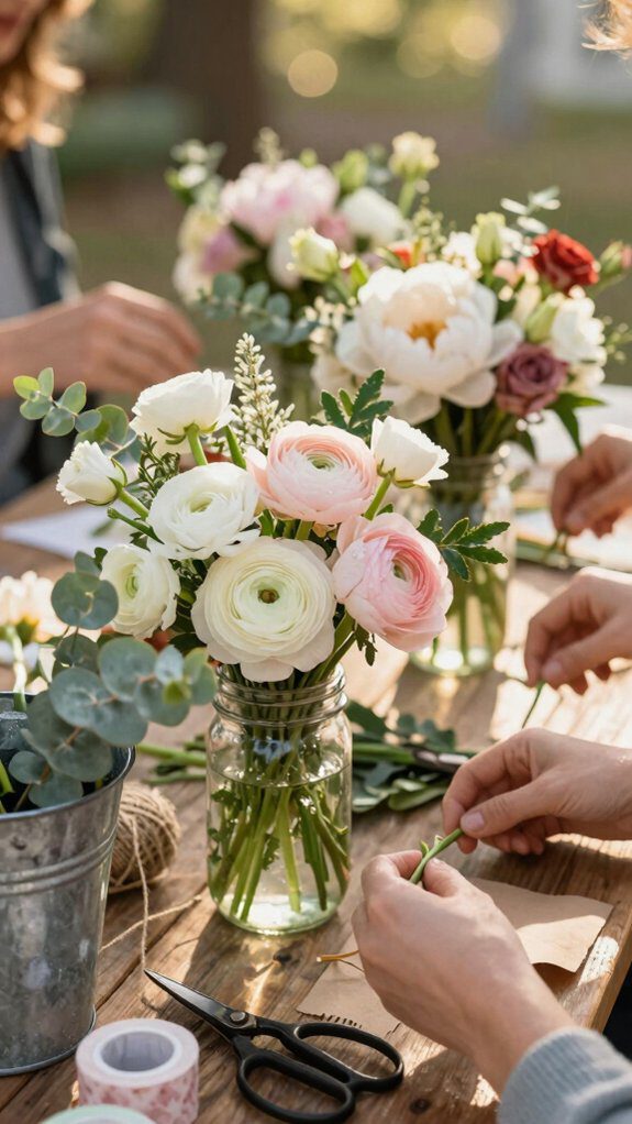 diy personalized bouquet station