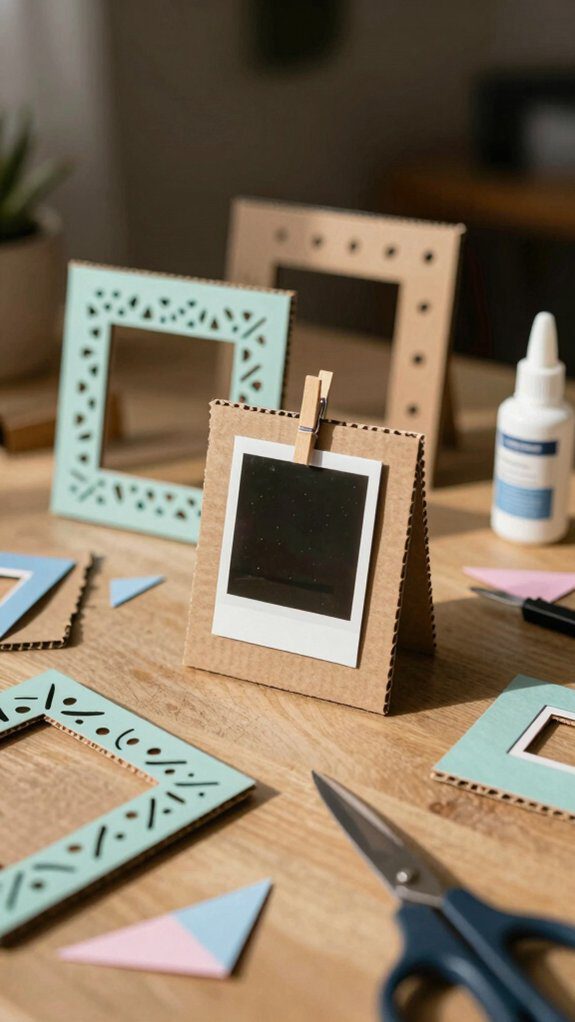 diy vintage style cardboard frames