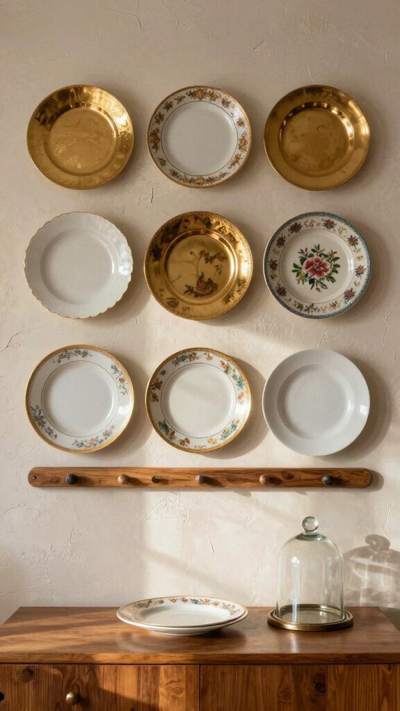 eclectic plates with cohesive accents