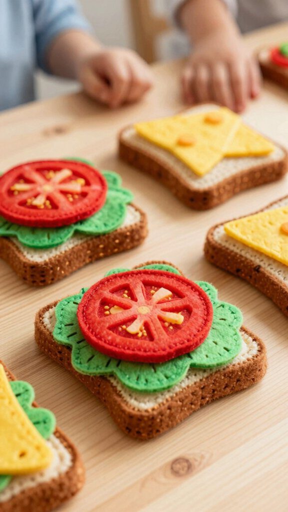 18 Felt Projects for Kids That Are Fun and Easy 14 felt sandwich set fun